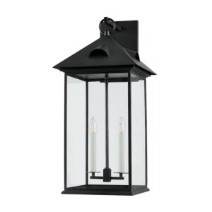 Corning 2-Light Outdoor Wall Sconce in Forged Iron