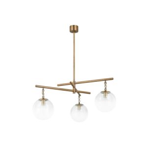 Wade 3-Light Chandelier in Patina Brass