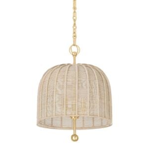 Lonnie 3-Light Pendant in Vintage Gold Leaf