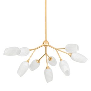 Aldean 9-Light Chandelier in Vintage Gold Leaf