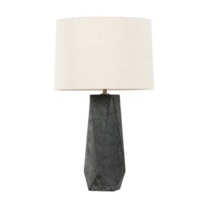 Coronado 1-Light Table Lamp in Patina Brass with Ceramic Ash Black