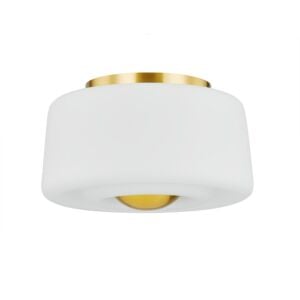 Ciela 2-Light Flush Mount in Aged Brass