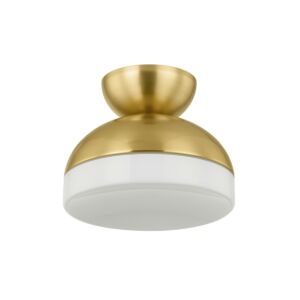 Rue 1-Light Flush Mount in Aged Brass