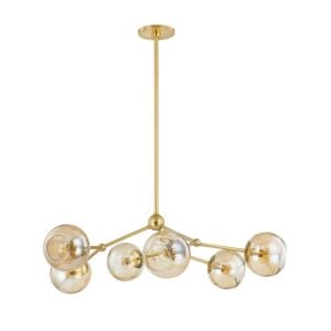 Trixie 6-Light Chandelier in Aged Brass