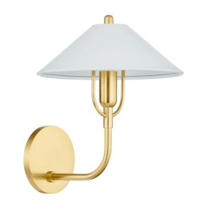 Mariel 1-Light Wall Sconce in Aged Brass with Soft White