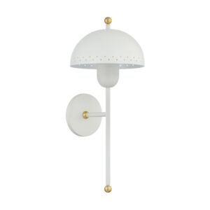 Jojo 1-Light Wall Sconce in Aged Brass with Soft White