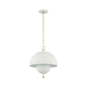 Jojo 2-Light Pendant in Aged Brass with Soft White