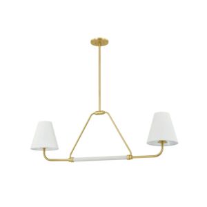 Georgann 2-Light Linear in Aged Brass with Soft White