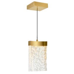 Lava LED Mini Pendant in Brass