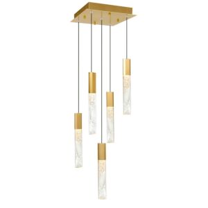 Greta LED Mini Pendant in Brass