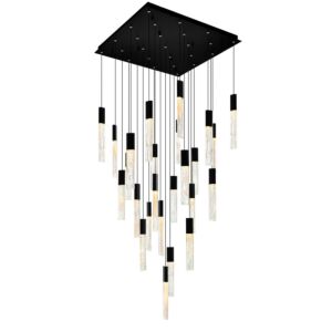 Greta LED Chandelier in Black