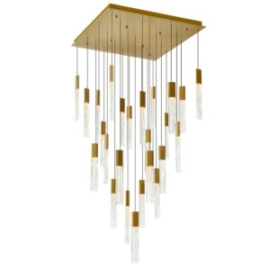 Greta LED Chandelier in Brass