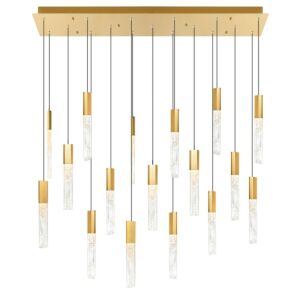 Greta LED Chandelier in Brass