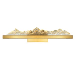 Himalayas LED Bathroom Vanity Light in Brass