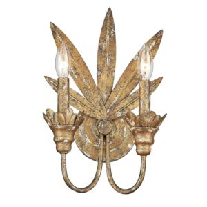 Lillianne HG 2-Light Wall Sconce in Heirloom Gold