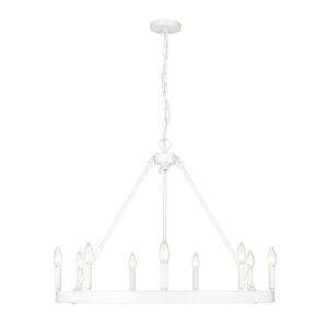 Alastair WHT 9-Light Chandelier in Matte White