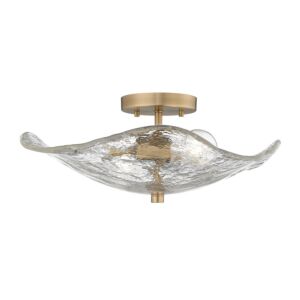 Samara MBS 2-Light Semi-Flush Mount in Modern Brass