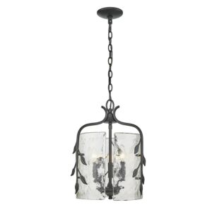 Calla 3-Light Pendant in Natural Black