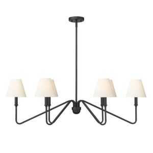 Kennedy 6-Light Linear Pendant in Natural Black