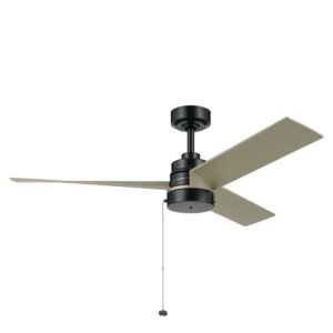 Spyn Lite 52" Hanging Ceiling Fan in Satin Black