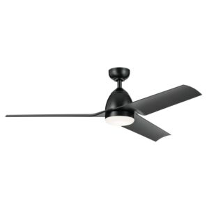 Fit 1-Light 54" Outdoor Ceiling Fan in Satin Black