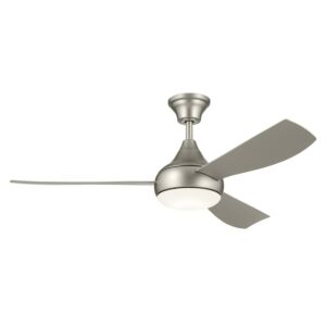 Ample 1-Light 54" Outdoor Ceiling Fan in Brushed Nickel