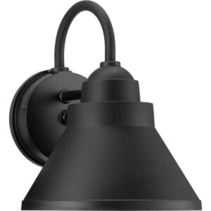 Bayside Non-Metallic 1-Light Outdoor Wall Lantern in Black