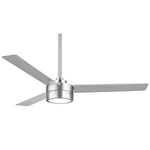 Roto LED 1-Light 52" Hanging Ceiling Fan in Brushed Aluminum