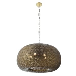 Moradabad 4-Light Pendant in Gilded Brass