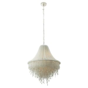 Crystal Reign 7-Light Pendant in Polished Nickel