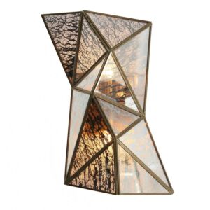 Geo-Gem 2-Light Wall Sconce in Artisan Brass