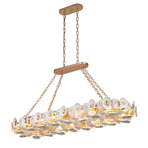 Niu 14-Light Island Pendant in Fawn Gold