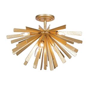 Confluence 6-Light Flush Mount in Piastra Gold