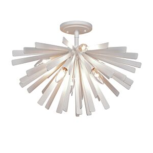 Confluence 6-Light Flush Mount in Piastra White