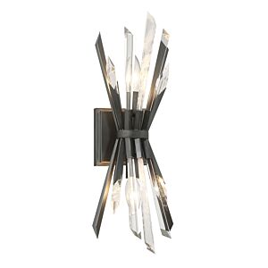 Elsa 2-Light Wall Sconce in Midnight Graphite