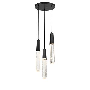 Drifting Droplets 3-Light LED Pendant in Coal