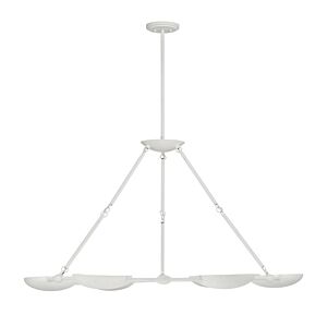 Undertas 6-Light Chandelier in Piastra White