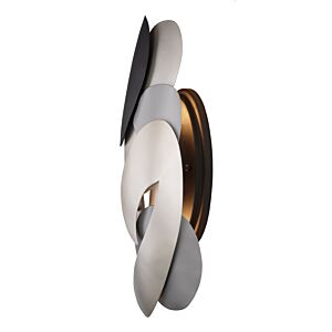 Metalo Misto 2-Light Wall Sconce in Coal with Atlas and Midnight S