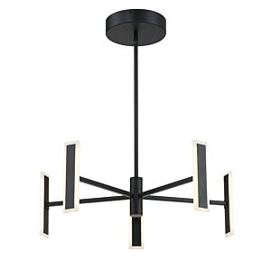 Edge 1-Light LED Chandelier in Coal