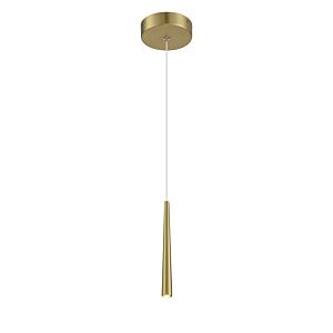 Stretch 1-Light LED Mini Pendant in Soft Rass