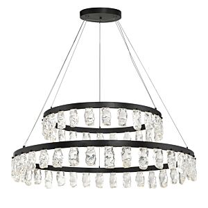 Artic Glacier 1-Light LED Chandelier in Coal