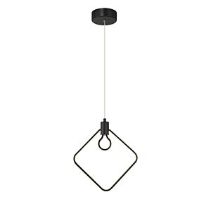 Edison'S Outline 1-Light LED Pendant in Coal