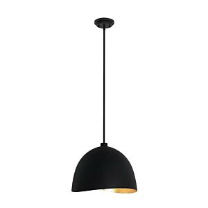 Eclos 1-Light Pendant in Sand Coal W with Gold Leaf