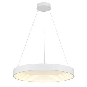 Conc 1-Light LED Pendant in Matte White