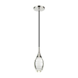 Hail 1-Light LED Mini Pendant in Polished Nickel