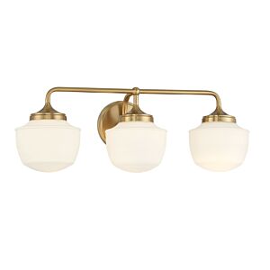 Cornwell 3-Light Bathroom Vanity Light in Antique Noble Brass