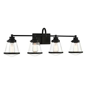 Mannsdale 4-Light Bathroom Vanity Light in Coal