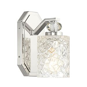 Crystal Kay 1-Light Bathroom Vanity Light in Chrome