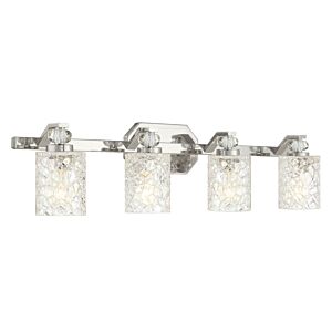 Crystal Kay 4-Light Bathroom Vanity Light in Chrome