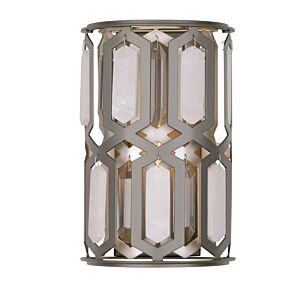 Hexly 1-Light Wall Sconce in Bronze & Sultry Silver